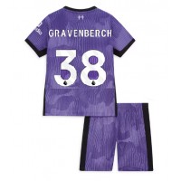 Camisa de Futebol Liverpool Ryan Gravenberch #38 Equipamento Alternativo Infantil 2023-24 Manga Curta (+ Calças curtas)